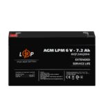 Акумулятор AGM LPM 6V - 7.2 Ah - Зображення 2