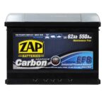 Автомобільний акумулятор ZAP Carbon EFB  62Ah 560A R+ (562 05) (L2)