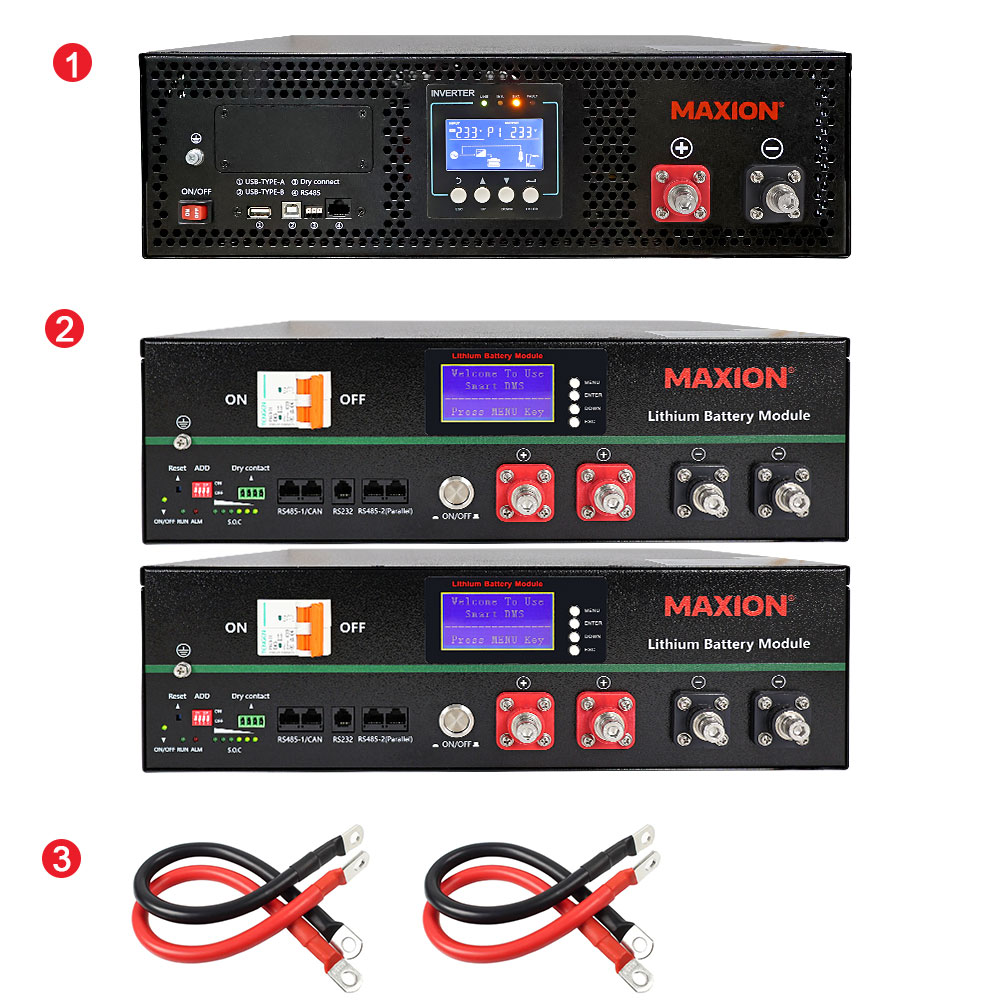 Комплект резервного живлення SMART 10kW (5kW, 48V поличний + 10kW LiFePO4) Комплект резервного живлення SMART 10kW (5kW, 48V поличний + 10kW LiFePO4) - Зображення 1