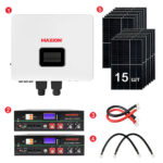Комплект резервного живлення REVO-6000PV (6kW, 48V + 10kW LiFePO4 + 6kW сонячні панелі)